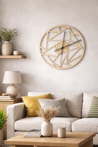 Drewniany zegar o średnicy 45 cm