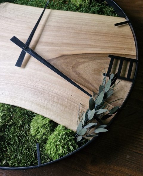 Drewniany zegar ścienny, 50 cm