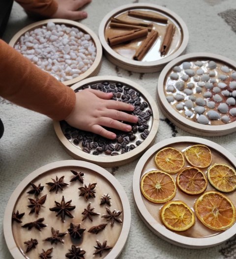 Krążki sensoryczne, zestaw 6 sztuk, motoryka