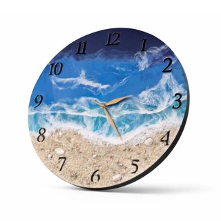 Morski zegar z żywicy epoksydowej, 40 cm
