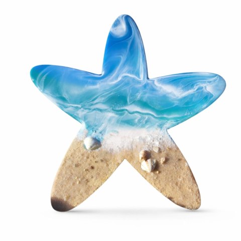 Morskie dekoracje, rozgwiazda z żywicy epoksydowej