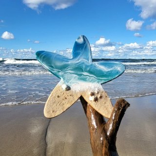 Morskie dekoracje, rozgwiazda z żywicy epoksydowej