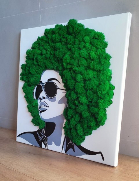 Obraz na płótnie Afro z mchem chrobotkiem 40x40