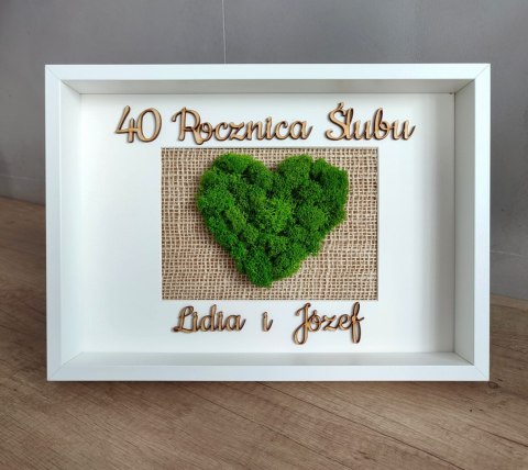 Obraz z mchem chrobotkiem na prezent