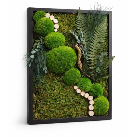 Obraz z mchu i roślin stabilizowanych 42x52