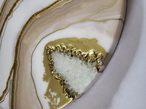 Stolik kawowy z żywicy epoksydowej, 60 cm