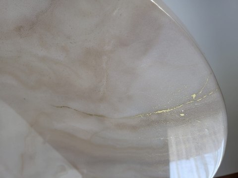 Stolik kawowy z żywicy epoksydowej, glamour 50 cm