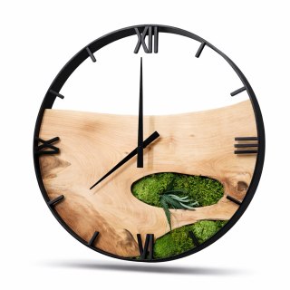 Drewniany zegar ścienny, 60 cm