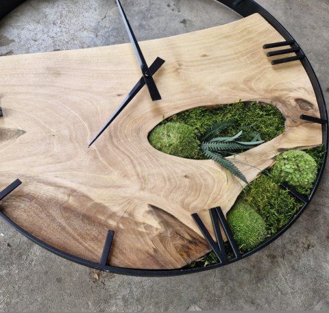 Drewniany zegar ścienny, 60 cm