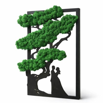 Drzewko z mchem chrobotkiem, para młoda 40x30 cm