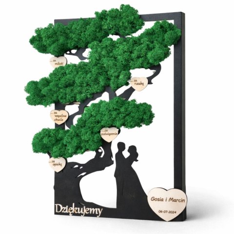 Drzewko z mchem chrobotkiem, para młoda 40x30 cm