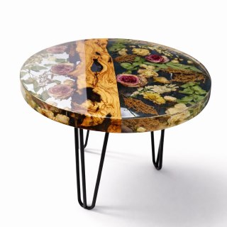 Konserwacja bukietu ślubnego w formie stolika kawowego