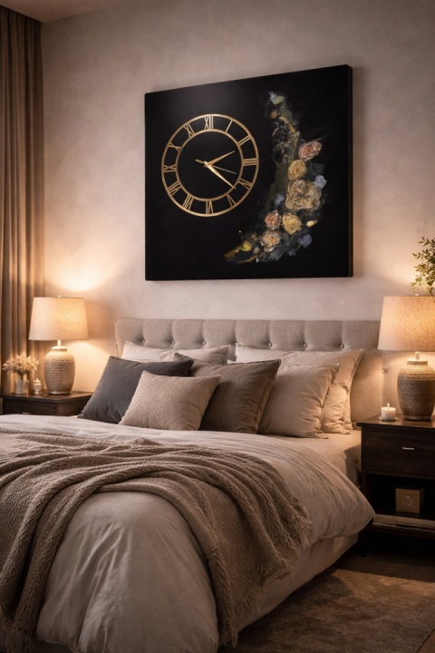 Konserwacja bukietu ślubnego, zegar z bukietem ślubnym