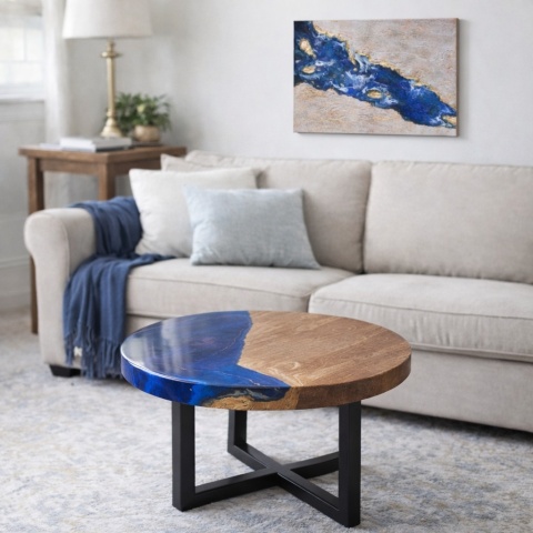 Morski stolik kawowy dębowy 50 cm