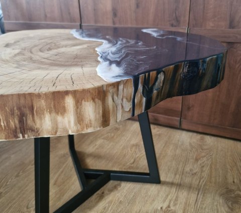 Morski stolik z żywicy epoksydowej, stolik kawowy