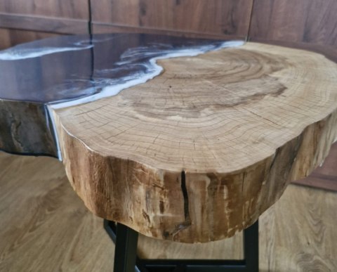 Morski stolik z żywicy epoksydowej, stolik kawowy