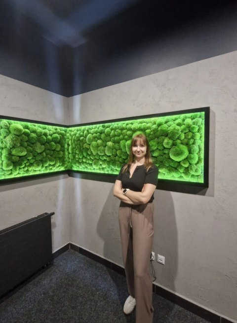 Narożny obraz z mchu poduszkowego na dowolny wymiar