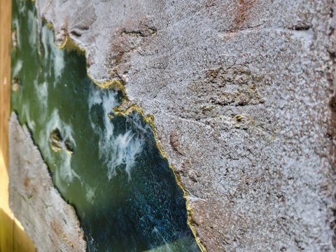 Obraz strukturalny 60x80 cm, beż I granat