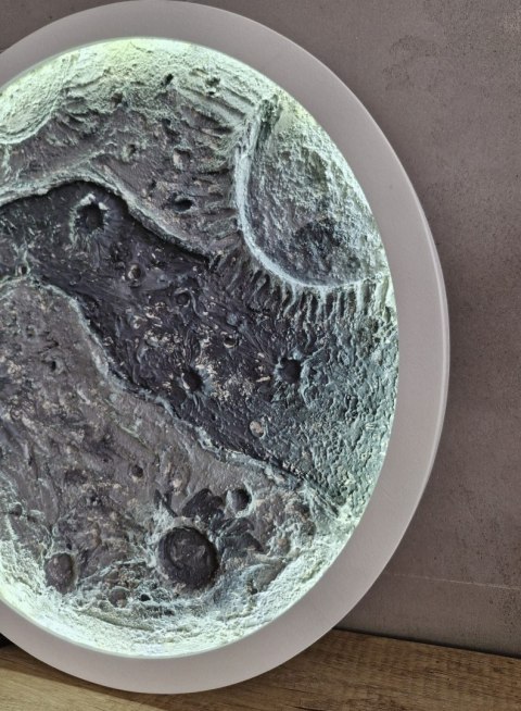 Obraz strukturalny Księżyc z podświetleniem LED, lampa ksiezycowa