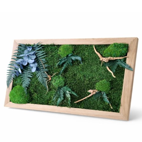 Obraz z mchu w dębowej ramie