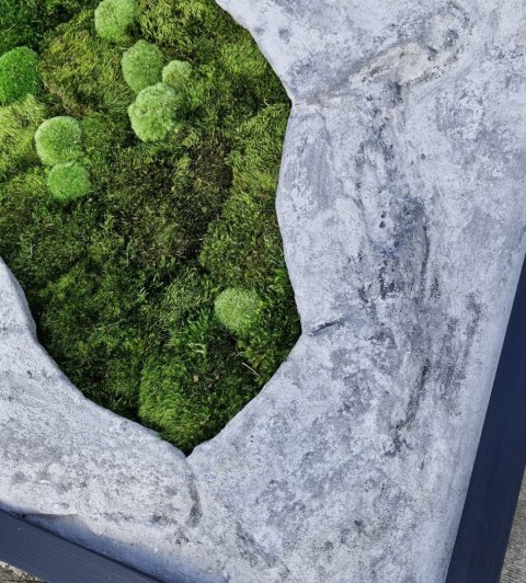 Obraz z betonu architektonicznego i mchu, 150x100 cm