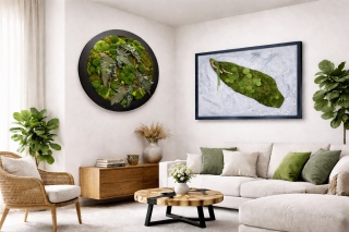 Obraz z mchu i roślin stabilizowanych 95 cm