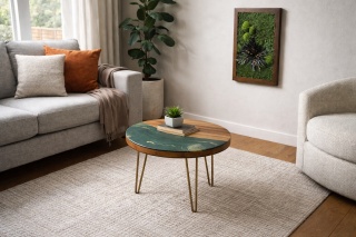 Rustykalny obraz z mchu I roślin stabilizowanych 60x40 cm