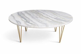 Stolik kawowy z żywicy epoksydowej z efektem marmuru, marmur