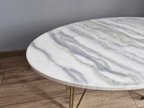 Stolik kawowy z żywicy epoksydowej z efektem marmuru, marmur