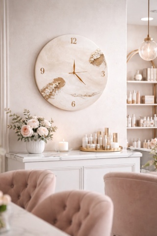 Zegar z żywicy epoksydowej, 45cm